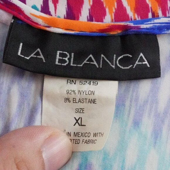 La Blanca Cover Up Swim Dress Womens Extra Large Multi Color Beach Vacation - Picture 4 of 8